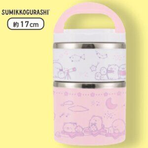 New San-x Sumikko Gurashi Stainless Steel 2 Layers Thermal Lunch Box Japan 17cm